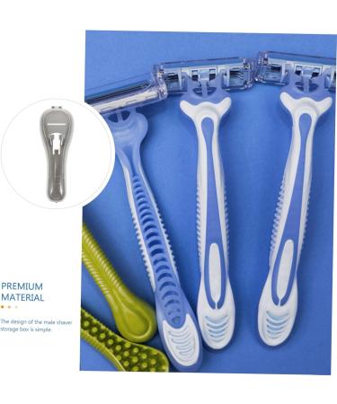 Beaupretty Travel Razor Storage Box - Shopproof Etui Holder for Men - Gray Razor Case 16.5x6x3.5cm - Ideal for Shower Use - Buy Online on GoSupps.com