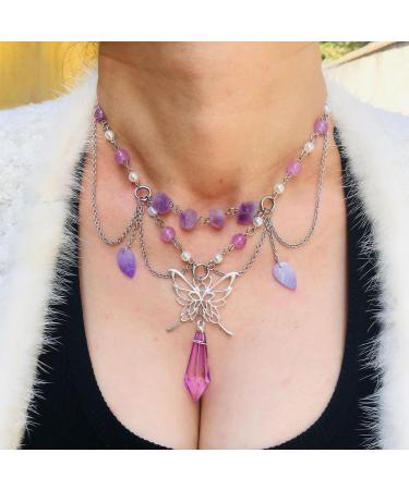 Oralgos Butterfly Choker Necklace - Bohemian Fairycore Jewelry for Women & Girls - Unique Wing Fold Punk Necklaces - Buy Online on GoSupps.com