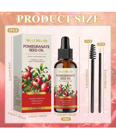 Henjunu Pomegranate seed oil rosehip oil pomegranate seed oil coldpressed pomegranate seed oil premium rosehip seed oil for skin and hair 60 ml - Buy Online on GoSupps.com