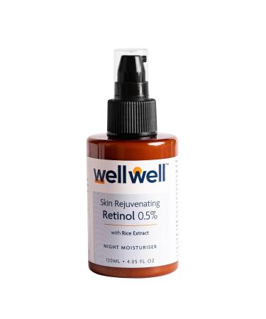 wellwell Retinol Cream for Face - Targets Fine Lines & Wrinkles Uneven Skin Tone & Redness | Fragrance-Free Night Cream | 4.05 Fl Oz