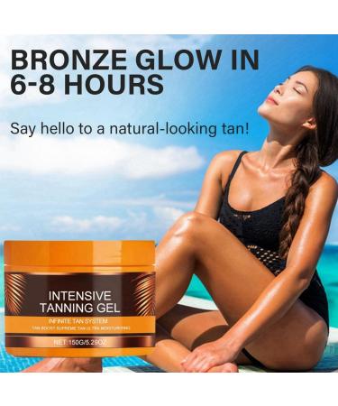 Intensive Tanning Gel Body Shimmer-Oil Natural Tanning Accelerator Cream Gel Gl-itter Body Lotion Accelerator Cream Brown Tanning Gel Tanning Gel Sunbed Gel Brown Tanning Cream Bronzing Serum - Buy Online on GoSupps.com
