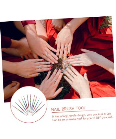 FRCOLOR Sequin Eyelashes nail brush Nail Design gradient nail painting brush cuticle nail cleaning brush nail liner Polish Nail Brush Nail Painting Pull copper Essential Oil Car Freshener - Buy Online on GoSupps.com