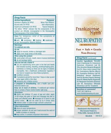Frankincense & Myrrh Neuropathy Rubbing Oil - 2 Fl. Oz. Maximum Strength for Nerve & Foot Pain Relief - Buy Online on GoSupps.com