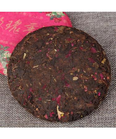 HELLOYOUNG 100g G teau au th Pu-erh bio chinois aromatis la rose aliment vert artisanal traditionnel avec un go t intense et un arri re-go t sucr  - Buy Online on GoSupps.com