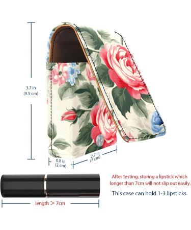Travel Lipstick Organizer Case - Portable Floral Makeup Bag with Mirror | Shop Now for International Shipping - Buy Online on GoSupps.com