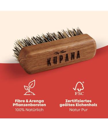 Kupana by Flow | Vegan Beard Brush | FSC Certified Oak Wood | Made in Germany Eco-Friendly Grooming Essentials - Buy Online on GoSupps.com