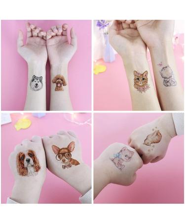 JANSONG 10 Small Sheets Cute Cat Cartoon Kids Temporary Tattoos - Waterproof Body Art for Boys and Girls | Perfect Goody Bag Fillers - Buy Online on GoSupps.com