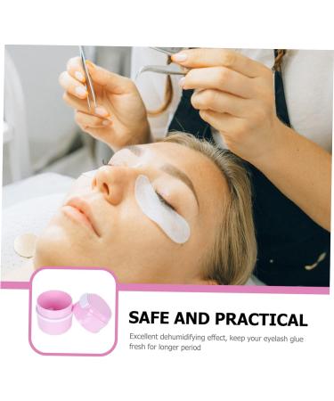 Healeved 1pc Glue Storage Tank Activated Charcoal Eye Lashes Glue Airtight Containers Lash Glue False Makeup Storage Tool Storage Jar Eyelash Abs Environmental Protection Material Pink - Buy Online on GoSupps.com