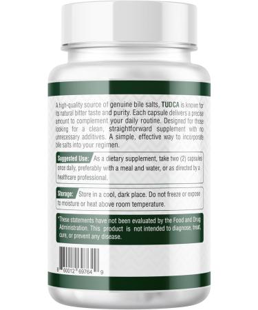 Probase Nutrition TUDCA Premium Liver Support Cleanse Detox and Repair Supplement 500mg Per Serving 60 Capsules High Purity Bile Salt Formula Vegan Non-GMO - Buy Online on GoSupps.com