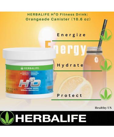 Herbalife H O Fitness Drink: Orangeade Canister 10.6 Oz (300g) Carbohydrate Blend for immediate Energy Energize Hydrate Protect Naturally Flavored - Buy Online on GoSupps.com