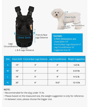 NICREW Legs Out Front Dog Carrier | Hands-Free Adjustable Pet Backpack | Wide Straps & Shoulder Pads - Black - Buy Online on GoSupps.com
