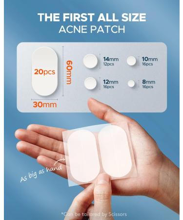 Effective Acne Pimple Patches - 7 Sizes for Large Breakouts | Tea Tree & Calendula Oil Spot Treatment | Hydrocolloid Bandages for Face Chin & Body - Buy Online on GoSupps.com