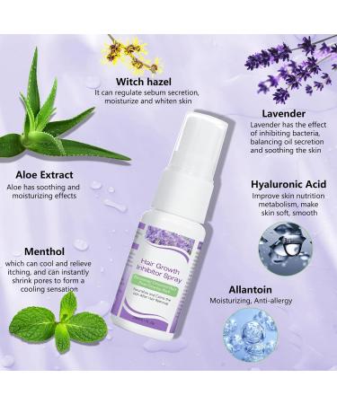 Premium Hair Inhibitor for Face & Body - Non-Irritating Permanent Hair Growth Stopper - Bikini Arm Armpit Leg - Lavender Flavor - Buy Online on GoSupps.com
