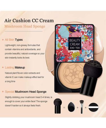 CC Cream Air Cushion Foundation | Waterproof BB Cream for Flawless Coverage | Natural Finish | 1 ml Pack - Shop Internationally - Buy Online on GoSupps.com