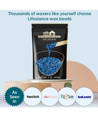  Lifestance Lifestance 450g Chamomile Wax Beads Formulated for Beginners Wax Beads with 10 Wooden Spatulas for Hair Removal - Buy Online on GoSupps.com