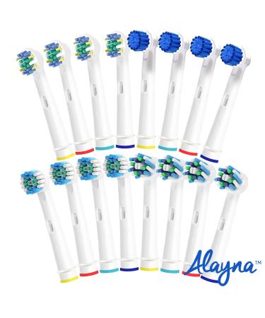 16 Pack Replacement Brush Heads for Electric Toothbrush - Fits Braun Pro 1000 Vitality - Assorted Cross, Floss, Precision, Sensitive - Buy Online on GoSupps.com