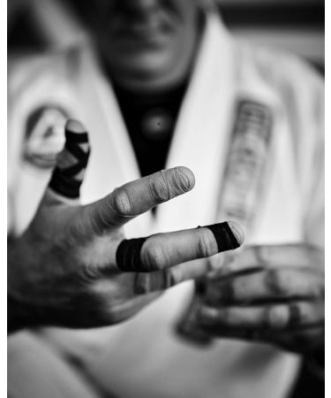 Bighorn Athletics Pro Series Jiu-Jitsu Finger Tape - 8 Rolls with Tin Holder Extra Strength Residue-Free 0.3-Inch Black - International Shipping Available - Buy Online on GoSupps.com