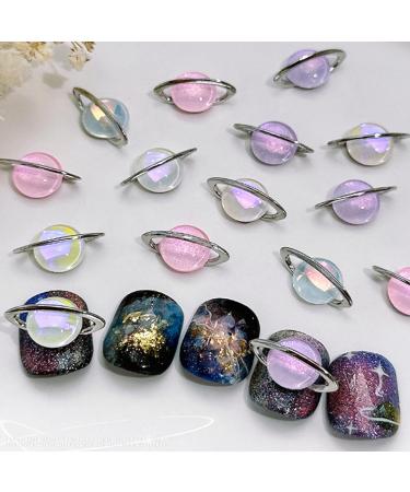 FEIlei Planet Nail Art Rhinestones 3D Nail Charms with Saturns Shape Nails Jewelry - Buy Online on GoSupps.com