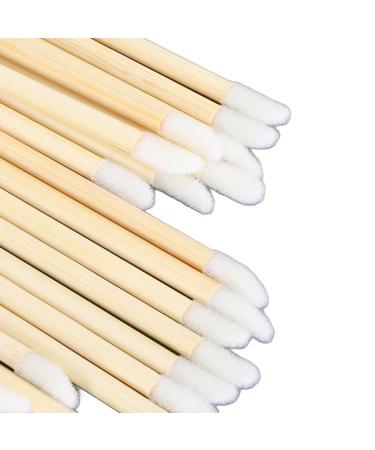 100pcs Disposable Bamboo Lip Brush Set - Portable Lip Gloss Applicators & Makeup Tools for Effortless Lipstick Application - Buy Online on GoSupps.com