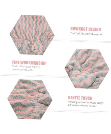 OHPHCALL 1pc Striped Dry Hair Cap Headband Hair Shower Cap Microfiber Hair Towel Women Bathing Hat Rapid Drying Towel Curly Hair Towel Fiber Quick Dry Women's Absorbent Cap 28x25cm As Shown - Buy Online on GoSupps.com