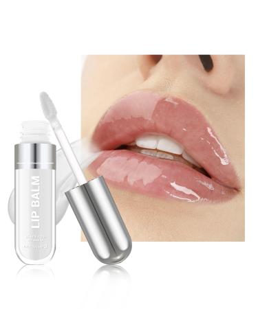 Clear Lip Gloss Oil Transparent Hydrating Lip Tint Stain Sheer Lip Treatment Moisturizer Moisturizing Lip Tint Balm Lipstick Lipgloss Glow Reviver Lip Care Oil Christmas Makeup Gift for Women-02 02# Clear