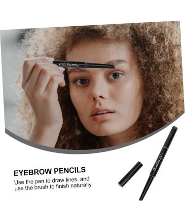 DRESSOOS 3pcs Eyebrow Pencil Brush Rotate Eyebrow Pencils Long Lasting Eyebrow Pencils Chocolate - Buy Online on GoSupps.com