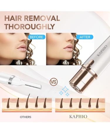 Kaphio Facial Hair Remover for Women - Painless Peach Fuzz, Chin, Cheek & Upper Lip Hair Removal (Pearl White) - Buy Online on GoSupps.com