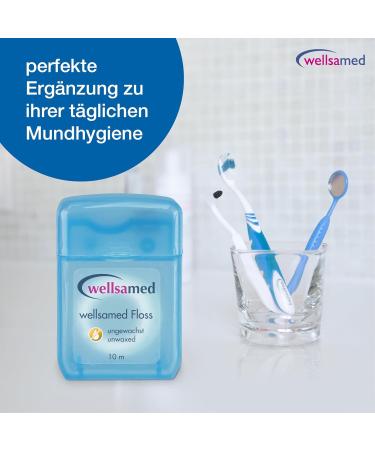 Wellsamed Dental Floss 10m Dispenser - Tasteless Interdental Cleaning (Pack of 3) | International Shipping - Buy Online on GoSupps.com