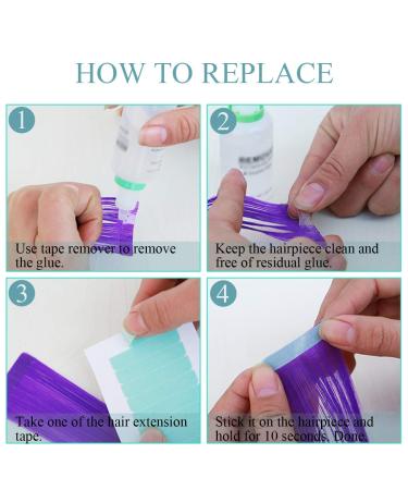 96 Pieces High Adhesive Replacement Tapes for Tape-In Hair Extensions | Durable Hair Weft Tape - Buy Online on GoSupps.com