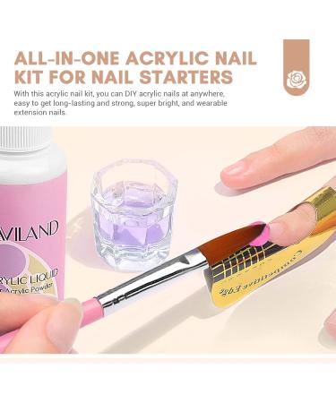 Saviland Acrylic Nail Kit for Beginners - 3 Colors with Nail Drill, Lamp & Tools | DIY Nail Art Set for Women - Buy Online on GoSupps.com
