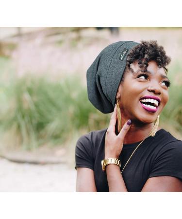 Adjustable Satin Lined Sleep Cap for Curly Hair | Extra Large Women's One Size | Black Comfortable & Stylish Nighttime Hair Care - Buy Online on GoSupps.com