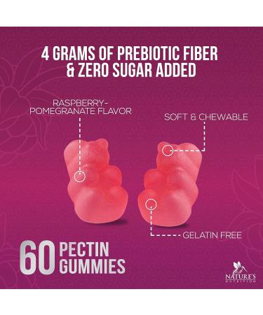 Sugar-Free Fiber Supplement Gummies - 4g Soluble Fiber - Plant-Based Prebiotic for Digestive Health - Berry Flavor - 60 Gummies - Buy Online on GoSupps.com