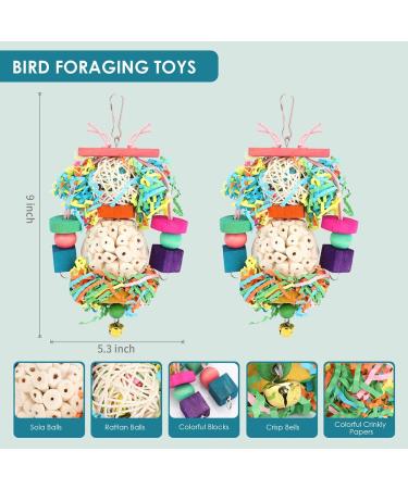 Bbjinronjy Bird Toys for Hanging | Natural Soft Sola Ball for Parrots Budgies & Small Birds - Buy Online on GoSupps.com