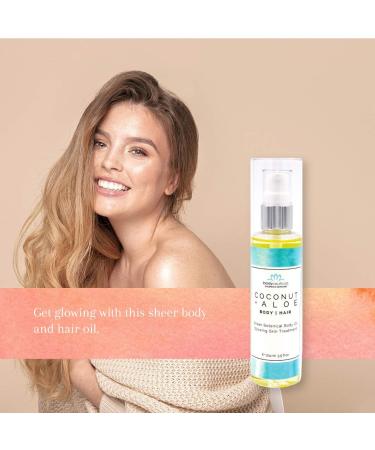 Coconut Aloe Body & Hair Oil Spray | Nutrient-Rich Moisturizer | Vegan Non-GMO Gluten-Free | 3.5oz for Glowing Skin - Buy Online on GoSupps.com