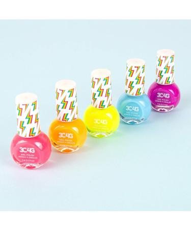 Three Cheers for Girls Neon Nail Polish Set - 5 Quick Dry Non-Toxic Colors for Kids 8 - Buy Online on GoSupps.com
