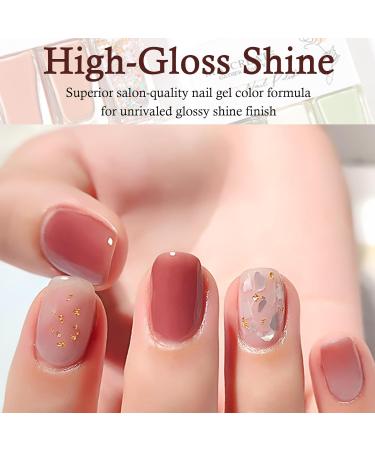 Jelly Nail Polish Red Tea Cherry blossoms Sparkles Crystal Gel Polish and Top Coat Nail Polish 3-in-1 Set Fast Drying and Long Lasting Jelly Nail Varnish Set Red Gel Nail Polish Gift Set - Buy Online on GoSupps.com