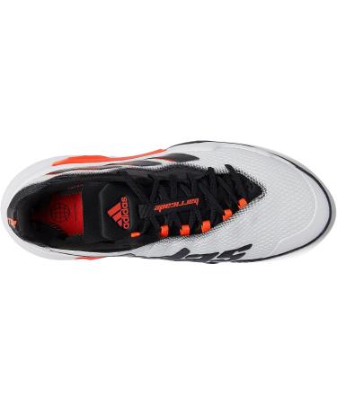 adidas Men's Barricade 12 Racquetball Shoe - White/Core Black/Solar Red (Size 8) - Buy Online on GoSupps.com