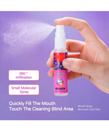 Refreshing Grape Mouth Moisture Spray - 20ml | Natural Mint Oral Care for Bad Breath - Dentist Recommended - Buy Online on GoSupps.com