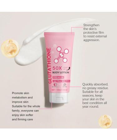 ARCHIDATE Glutathione 50x Tone Up Body Lotion 2Pcs Glutathione Body Cream Long Lasting Moisturizing and Soft Dry Skin All Over Body Lightweight Non-greasy and Quickly Absorbed - Buy Online on GoSupps.com