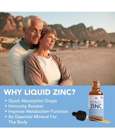 Ionic Liquid Zinc Drops for Sensitive Stomach - 4oz Immune Support & Well-Being - Zinc Vitamin Supplement (120 Day Supply) - Buy Online on GoSupps.com