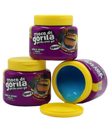 Moco de Gorila Gorilla Snot Gel Sport Energy Hair Styling Gel to give your Hairstyle a LongLasting Effect Reactivatable with water Longlasting Hold High Fixation, 3-Pack, 9.52 Oz Jars, 3 Count Lavender 9.52 Ounce (Pack of 3)