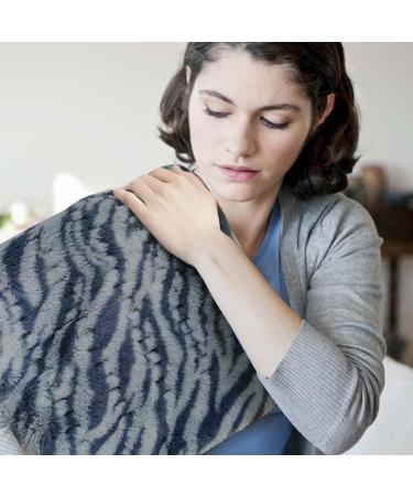 Pasonio Full Weighted Heating Pad - Back, Neck, Shoulder Pain Relief - Auto Shut Off - 12x24 Extra Large - Grey Blue - Buy Online on GoSupps.com