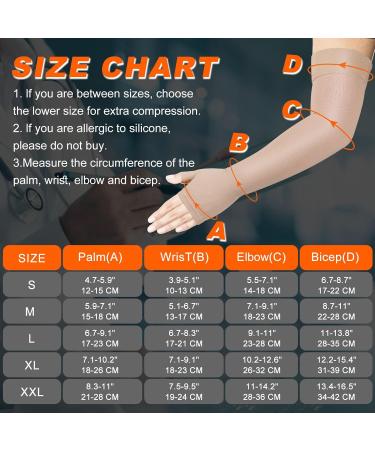 Buy Lymphedema Medical Compression Arm Sleeve & Gauntlet - 20-30 mmHg Graduated Support for Arthritis & Edema | Beige Small - Fast International Shipping - Buy Online on GoSupps.com