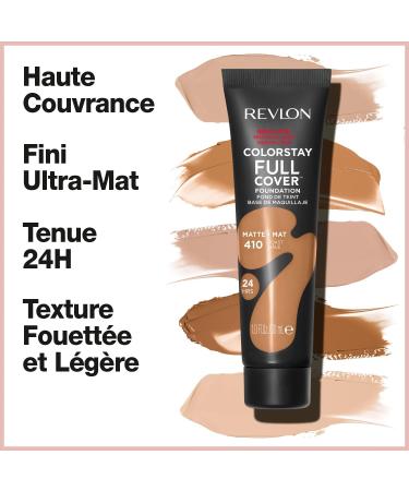 Revlon ColorStay Full Cover Matte Foundation in Toast (410) 30ml - Longwear, Heat & Sweat Resistant - Buy Online on GoSupps.com