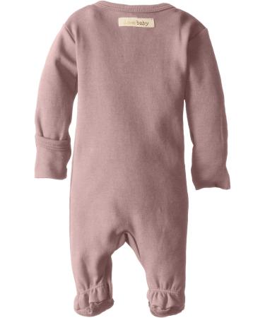 L'Ovedbaby Organic Baby Snap Footie - Girls 9-12 Months, Mauve - Buy Online on GoSupps.com