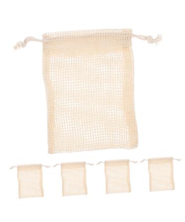 VINTORKY 5pcs Soap Storage Bag Mesh Soap Saver Soap Mesh Bag Soap Bag Soap Foaming Bag Scrubbing Cotton Linen