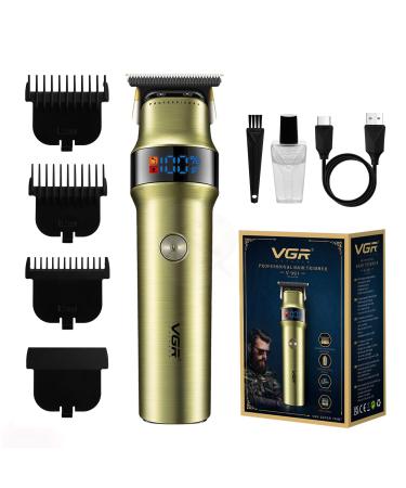 VGR Beard Hair Trimmer for Men - Face Grooming Kit with Ceramic Blades Edge Electric - USB-C Rechargeable - 400 Min Battery - Cordless Clippers for Bald Head Haircut Stubble Sideburn Moustache