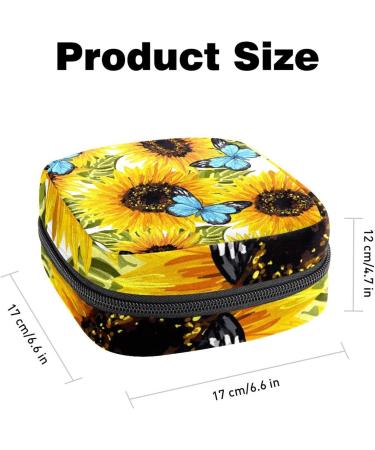 Beautiful Sunflower Napkins & Storage Bags | Portable Menstruation Cup with Zipper for Teens & Women - Eco-Friendly & Stylish - Buy Online on GoSupps.com