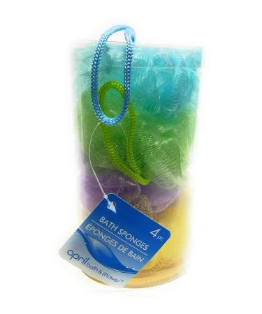 April Bath & Shower Mesh Bath Sponges 4-ct. Packs (4)