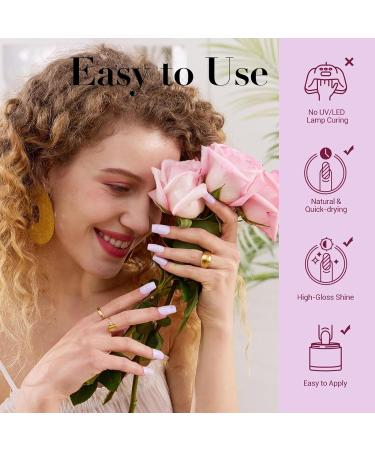 Dip Powder Nail Kit Starter Pastel Lavender Pink Glitter 4 Colors Spring Summer Dipping Powder Set Classic All Seasons Tones French Nail Art - Buy Online on GoSupps.com